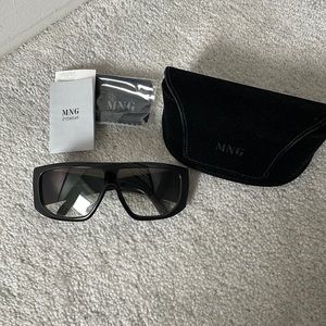 Mango black wraparound sunglasses 2000s style